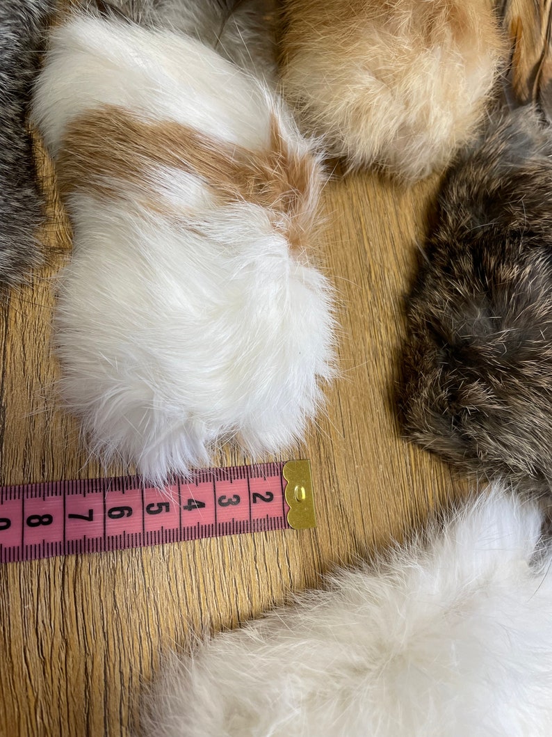 Fur mouse feather XL with catnip / rabbit fur filled with cat gamander, matatabi, catnip or valerian image 3