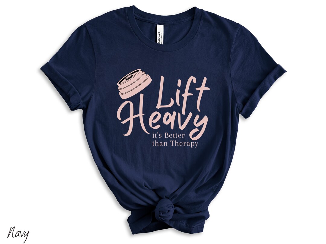 Lift Heavy Shirt, Gym Therapy, Gym Shirts Women, Womens Gym Shirt, Cute