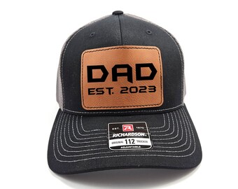 Dad Established Hat - Father's Day Gift - Customize Dad's Name and Year - Custom Patch Hat - Richardson Snapback or Flexfit