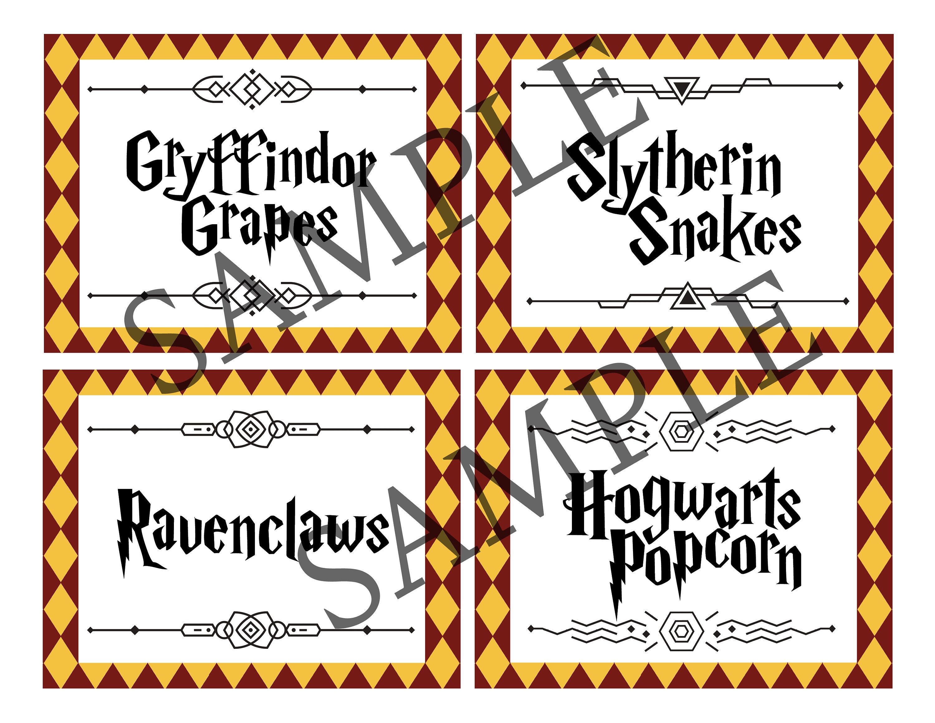 Harry Potter Party Food Labels - Il Fullxfull.4380252409 Ey37 