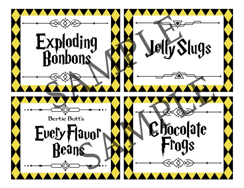 Wizard Party Food Labels DIGITAL DOWNLOAD Printable, Magic School Food ...