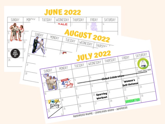 Editable Printable Calendar editable Activities Calendar | Etsy