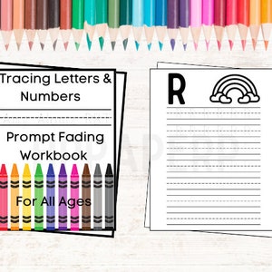 Tracing Letters Numbers Printable Prompt Fading Etsy Tracing Letters Numbers Printable Prompt Fading Etsy