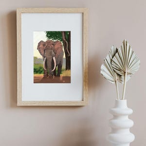 African Elephant Digital Print | Wildlife Art | Safari Animal Wall Decor | Instant Download Printable Painting