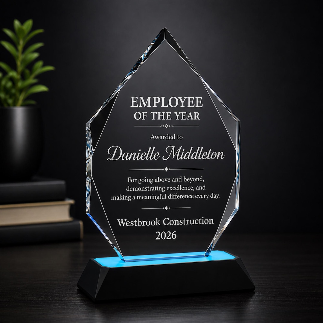 Personalized Work Anniversary Gift – Custom Employee Service Award or ...