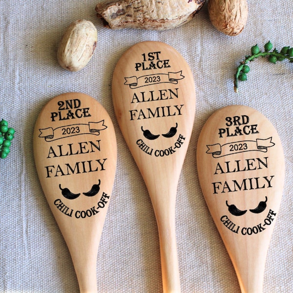 Chili Cookoff Spoon  BakeOff Spoon - Personalized Chili Winner Spoon - Personalized Wooden Spoon - Baking Contest Spoon - Personalized Spoon