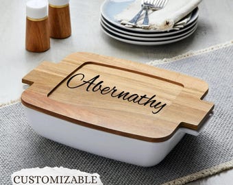 Personalized Baking Dish Gift Christmas Gift, Custom Name Casserole Pan, Personalized Cookware Gift for Newlyweds, Birthdays, or Holidays