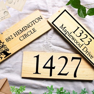 Custom Wood Address Sign, Street Address Sign, Rustic Custom Sign, Personalized Sign, Couple Gift, House Number Sign, Custom Farmhouse Decor