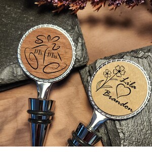 Custom Personalized Wine Stopper, Gift for Wine Lovers, Customizable Wine Accessories, Perfect for Weddings, Birthdays, Anniversaries