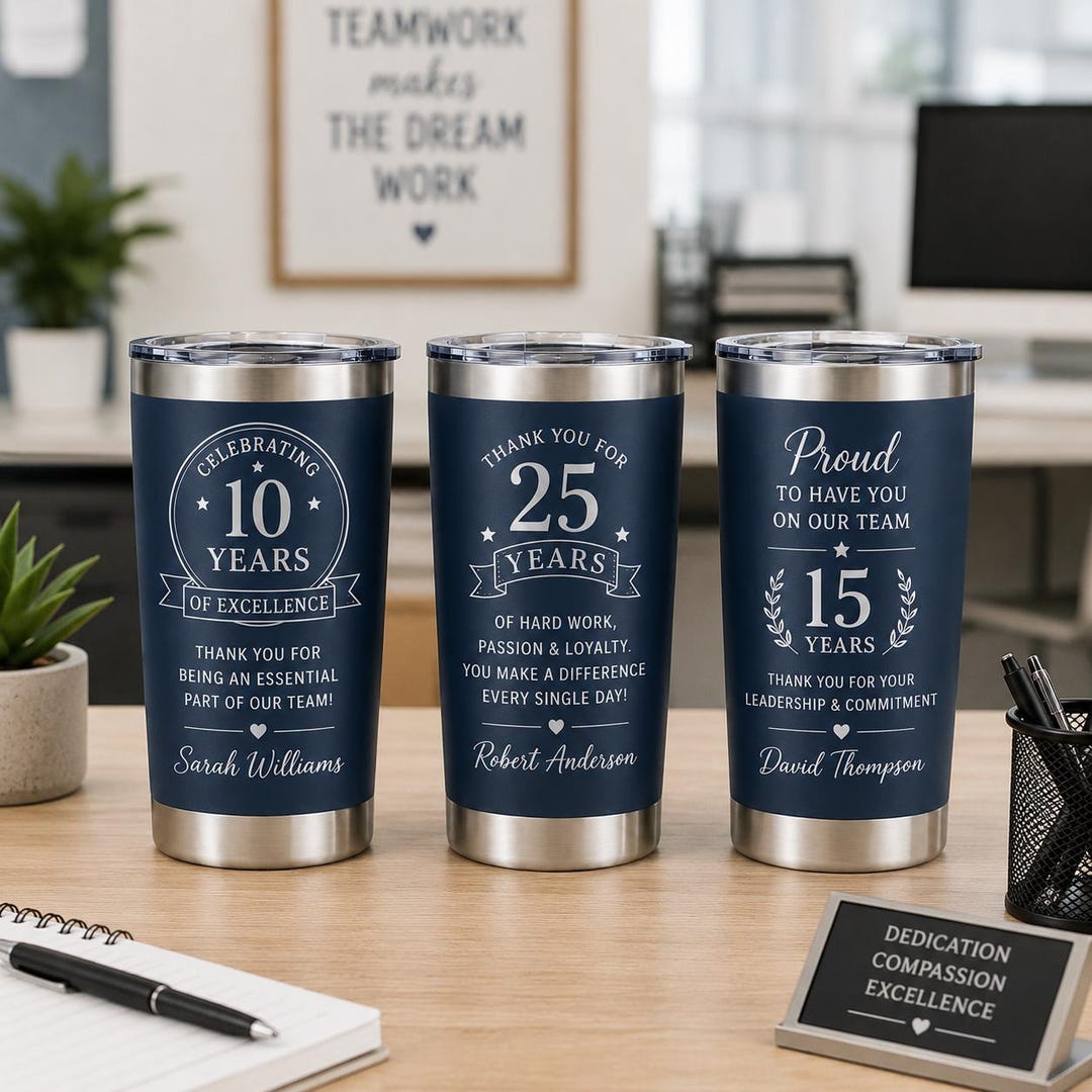 Personalized Work Employee Appreciation Gift, Personalized Work Anniversary Tumbler ...