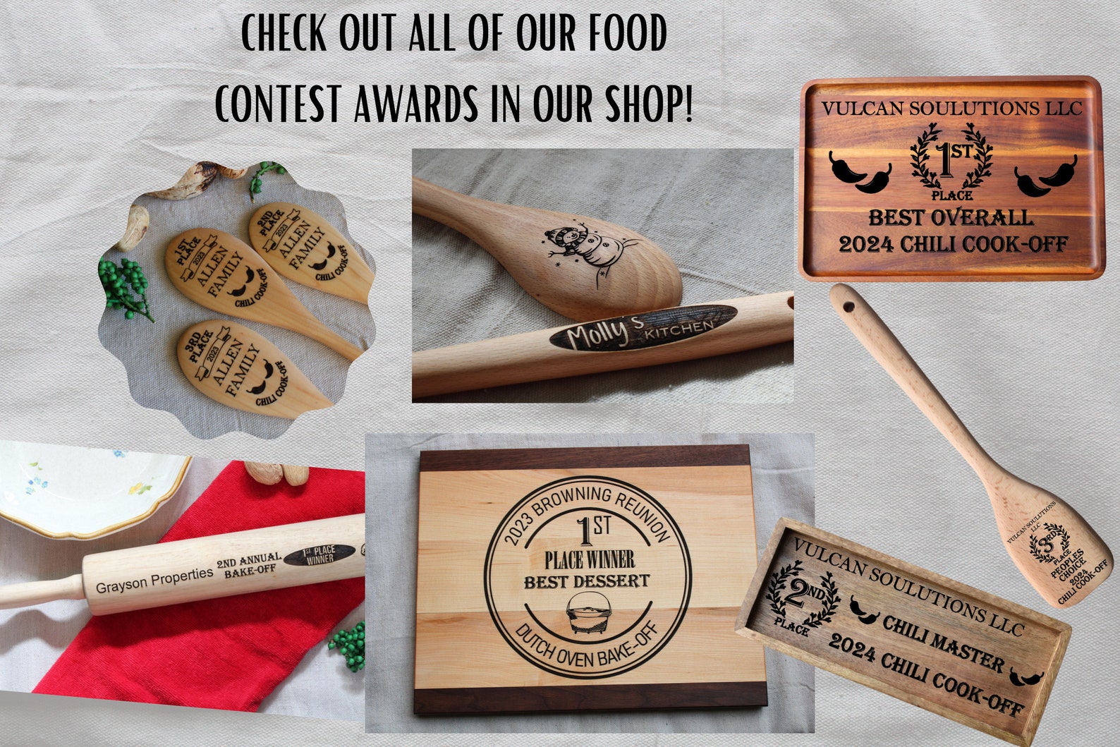 Chili Cookoff Award, Food Competition Prize, Personalized Winners ...