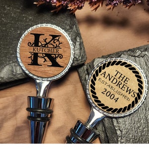 Custom Personalized Wine Stopper, Gift for Wine Lovers, Customizable Wine Accessories, Perfect for Weddings, Birthdays, Anniversaries