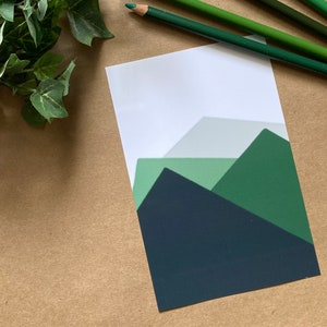 Printable Digital Wall Art Planner Journal Card Art Modern Mountain Landscape Graphic