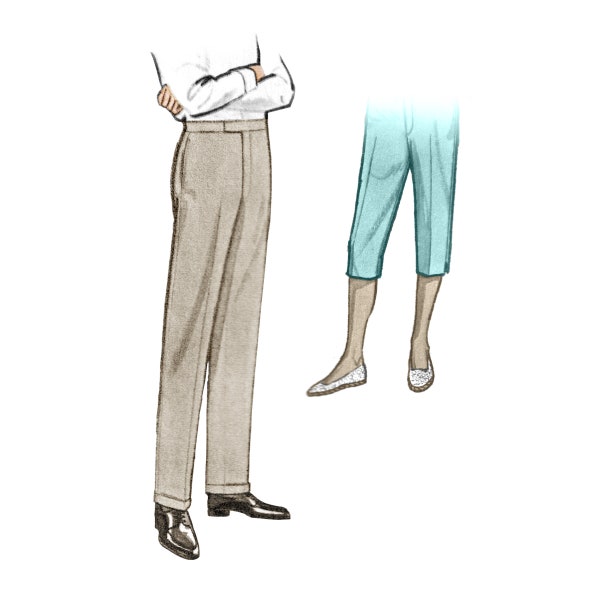 1963 Men's Pants in Two Lengths 30" Waist - PDF Sewing Pattern
