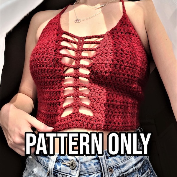The Cut-Out Crop Top Crochet Pattern | Made-to-Measure Crochet Pattern | Crochet Tank Top Pattern
