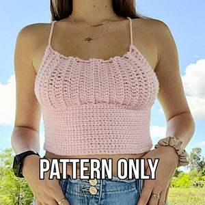 Patron de chemise au crochet sur mesure | Débardeur froncé et court