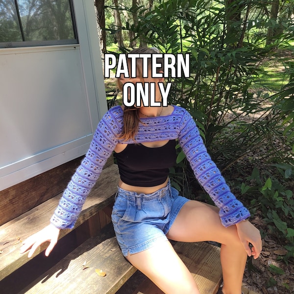 Mesh Butterfly Crochet Sleeves Pattern | Made-to-Measure Crochet Pattern