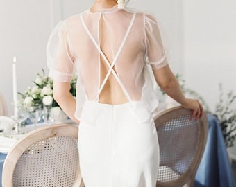 Sheer Organza Bridal Overtop: Modern Wedding Separates