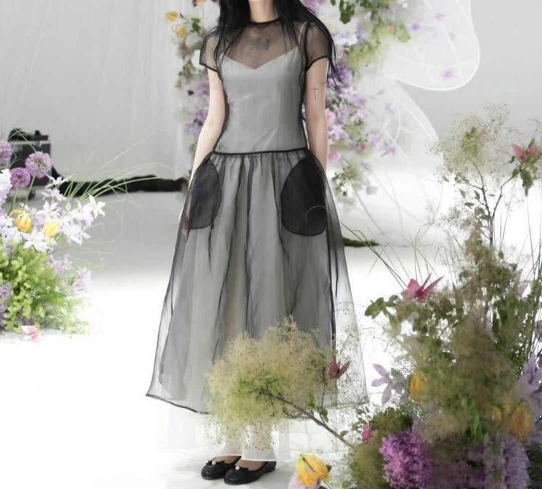 sheer organza overlay dress Modern Matte Satin Wedding Dress with Sheer Organza Overlay and Detachable Beaded Jacket