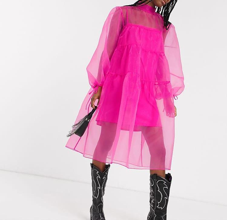 hot pink smock dress Womens Dresses Notched Neck Ruffle Hem Smock Dress (Color : Hot Pink, Size : X-Small) : Amazon.ca: Clothing, Shoes & Accessories