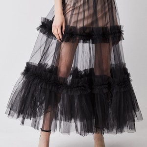 Italian Tulle Skirt/ Ruffles Skirt/ Ruffles Tulle Skirt/ Gathered Tulle Skirt/ Bridal Tulle Skirt/ Royal Skirt/ Pride Skirt/ Celeb