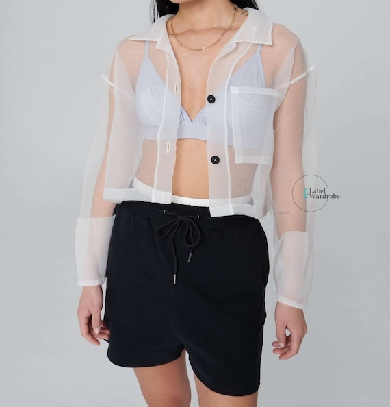 Acka airy sheer blouse 即日発送 airy sheer blouse – Acka online store
