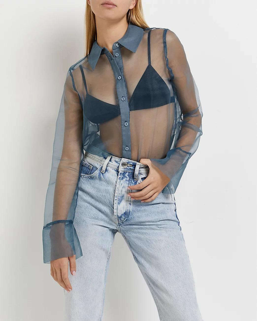 Cream Satin Bodysuit - Balloon Sleeve Top - Lace Bodysuit