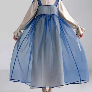 Sheer Organza Overlay Dress,See through Organza dress Cover up,Transparent Cover up/Wedding dress.Transparent clothing/Sheer Classic Overlay