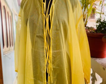 Layered Organza Rave Dress: Sheer See-Through Cover Up, Plus Size