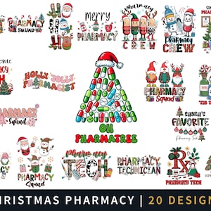 Weihnachten Apotheke Tech Png Bundle, Apotheker Weihnachten Png, Apotheker Bundle, Apotheke Techniker Weihnachten, Frohe Weihnachten Png