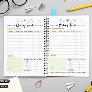 Sinking Funds Cash Envelope Planner Imprimible, Budget, INSTANT DOWNLOAD, Classic Happy Planner, A3, A4, A5, Tamaño Carta