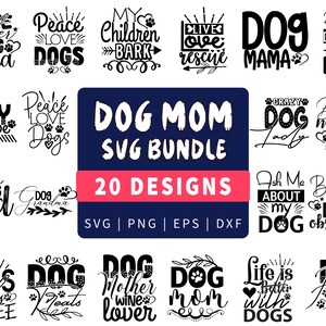 Paquete SVG de mamá de perro / Mamá de perro SVG / Amante de perros Svg / Mamá de piel SVG / Pata SVG / Cachorro Svg / Refranes de perro / Imágenes prediseñadas de perro / Archivos svg para cricut