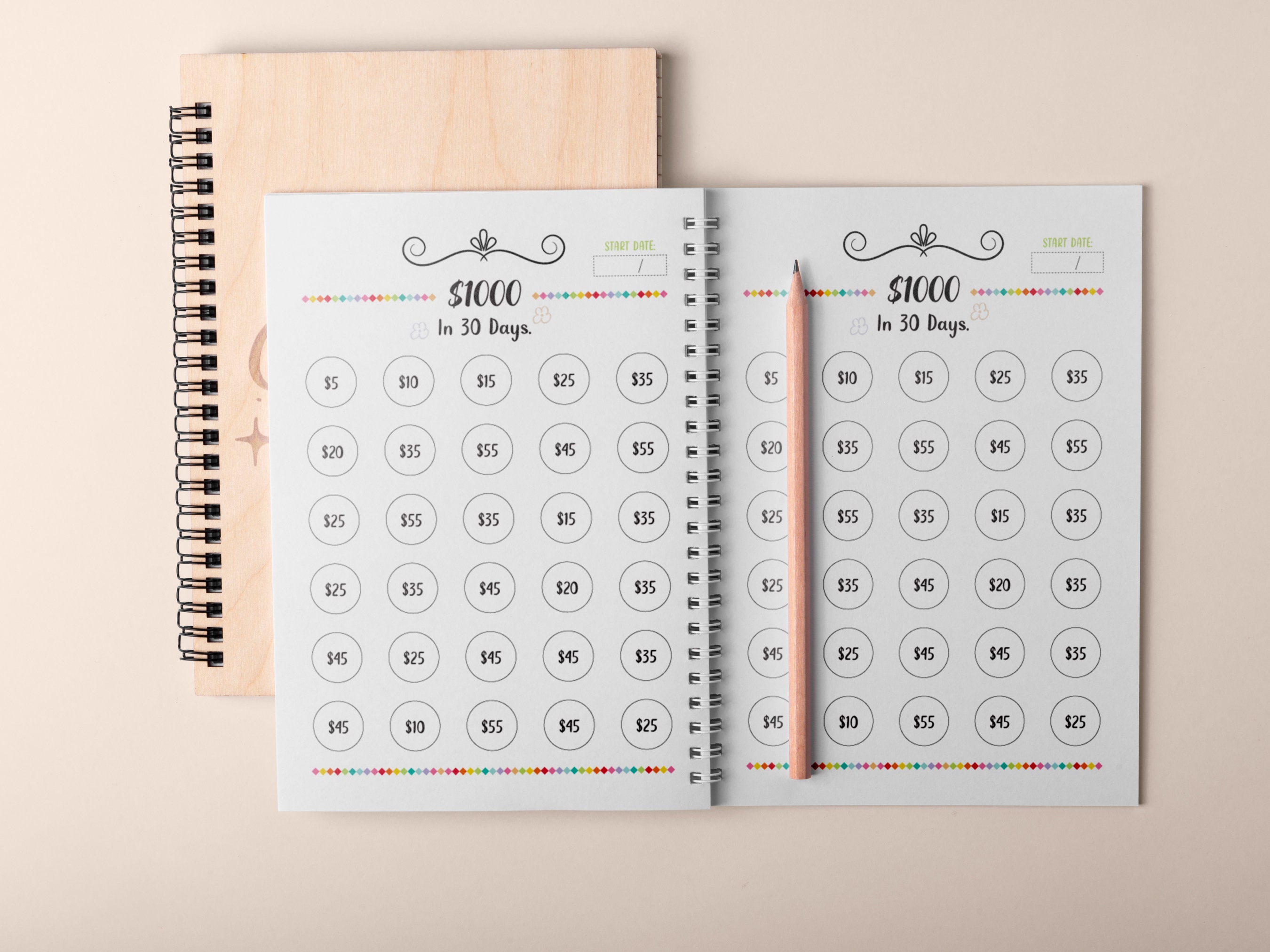 SAVE 1000 Dollar in 30 Days - Money Savings Challenge Printable ...