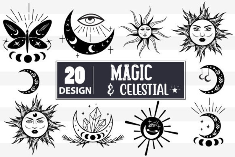 Magic and Celestial SVG Bundle, Mystical Svg, Magic Girls, Celestial ...