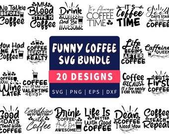 Funny Coffee Saying SVG Bundle | Caffeine Queen (Digital Download)