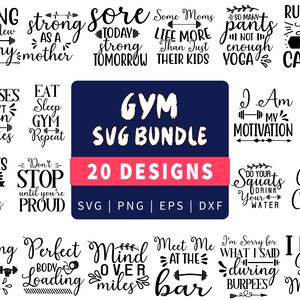 Gym SVG Bundle | Fitness Svg | Workout Svg | Funny Workout Svg | Workout Shirt Svg | Gym Quotes Svg | Hustle Svg | Workout Women Svg