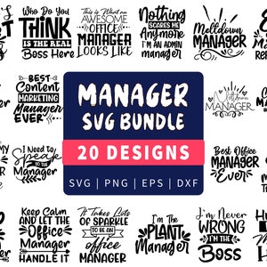 Pacote SVG do Gerenciador | Ser gerente é fácil SVG | Chefe Svg | Design de camisa de gerente de escritório Svg | Gerente Engraçado Svg, Eps, Dxf, Png