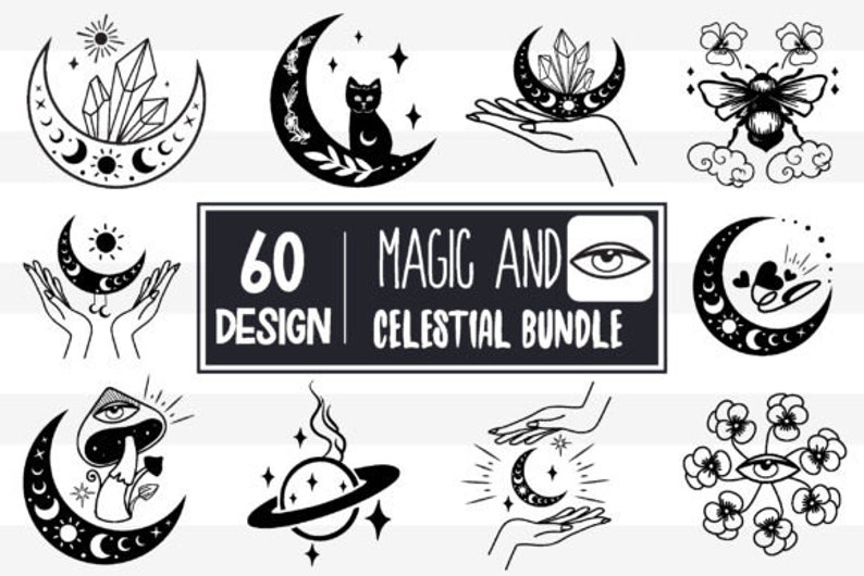 Magic and Celestial SVG Bundle, Mystical Svg, Magic Girls, Celestial ...