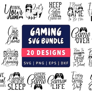 Gamer Svg | Gamer Svg Bundle | Gaming Svg Bundle | Funny Gamer Sayings Svg | Gamer Quotes Svg | Video Games Svg | Game Controller Svg.