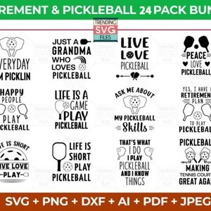 Pickleball SVG Bundle , Pickleball SVG, Pickleball Cricut Files, Cut Files for Crafters, Pickleball tshirt design, Pickleball Clipart, svg