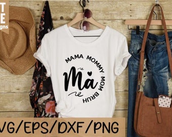 Ma. Mama. Mommy. Mom Bruh SVG PNG PDF, Mother's Day Svg, Mom Shirt Svg, Gift for Mom Svg, Mom Life Svg, Png Cut files for Circut Sublimation