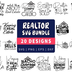 Real Estate Agent SVG Bundle | Realtor Svg Cut File Bundle | Realtor Svg | Cricut Cut Files | Silhouette Cut Files.