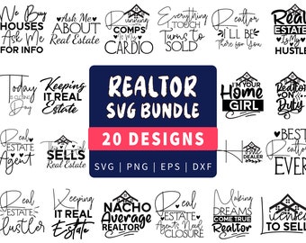 Real Estate Agent SVG Bundle | Realtor Svg Cut File Bundle | Realtor Svg | Cricut Cut Files | Silhouette Cut Files.