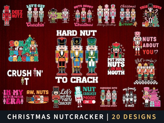 Christmas Nutcracker PNG Bundle, Nuts About Christmas, Merry Christmas Png, Pink Nutcracker, Nutcracker University Png, Xmas, Nutcracker