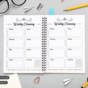 Lista de limpieza semanal, EN BLANCO, DESCARGA INSTANTÁNEA, Inserto del planificador, Planificador feliz, A3, A4, A5, Tamaño carta