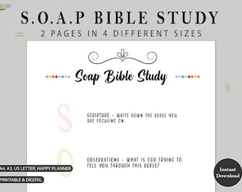 SOAP Bible Study Template | Scripture Journal (Digital Download)