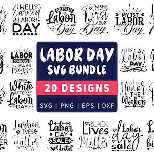 Bundle Svg de la fête du travail | Svg de la fête du travail | Bonne fête du travail | Couronne de la fête du travail | Clipart de fête du travail, Png, Eps, Jpg, Dxf imprimable