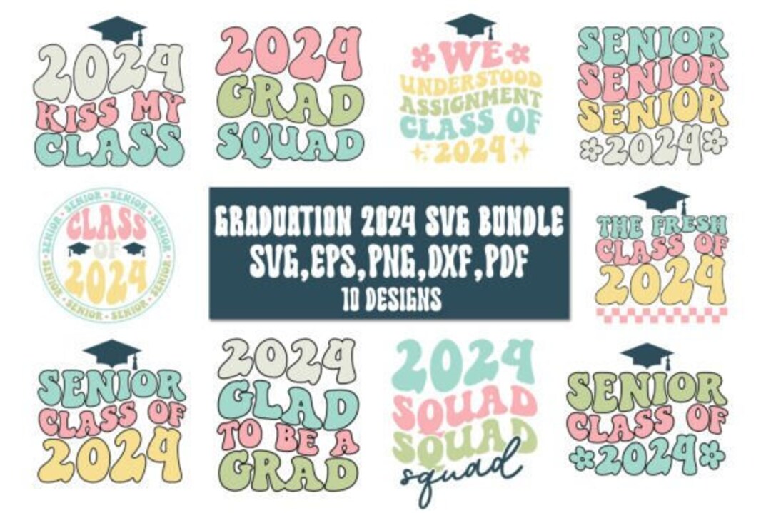 Senior 2024 SVG Bundle, Proud Senior of 2024 Graduate SVG, Senior Class ...