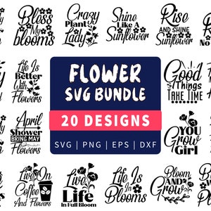 Flowers Bohemian Quotes Svg Bundle | Wildflower Svg | Boho Svg | Flower Quotes Svg |  Inspirational Svg | Floral Svg Bundle.