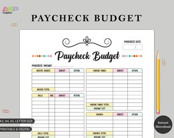 Plantilla imprimible de presupuesto de nómina (descarga digital)